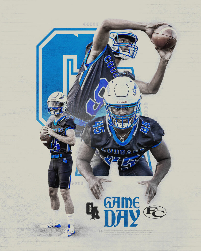 Clarksville Academy football gameday social media graphic